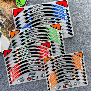 For Aerox155 NVX155 14 Wheel Hub Stickers Set Waterproof UV Resistant Rim Tape Wheel Decor Vinyl Decals Accessories