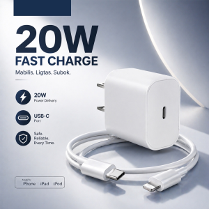 CS: PD20W Charger USB-C with 1` M cable for TYPE-C AND IOS TO 6G 7G 8G 11 12 13 14 15 Pro Max Mini