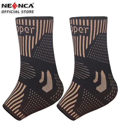 NEENCA Copper Compression Sleeve Brace For Knee Ankle Wrist Elbow (1 Pair) Support for Running Working Out Fitness WeightliftingCopper Infused Bands Support Improved Circulation Recovery Help Relieve Stiff & Sore Muscles