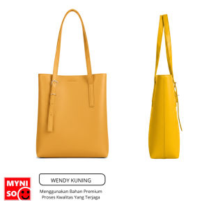WENDY HITAM - Tote Bag Kulit Polos