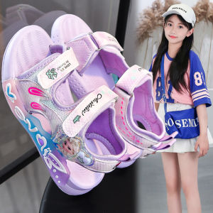 8801 Dép Sandal Cho Bé Gái 3-12 Tuổi Xăng đan Dép Quai Hậu Công Chúa Đế Dẻo In Họa Tiết Màu Pastel Siêu Xinh
