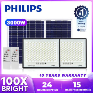 3000W Solar Light Outdoor Waterproof Buy 1 Take 1 High Power Aluminum Solar Floodlight COD
