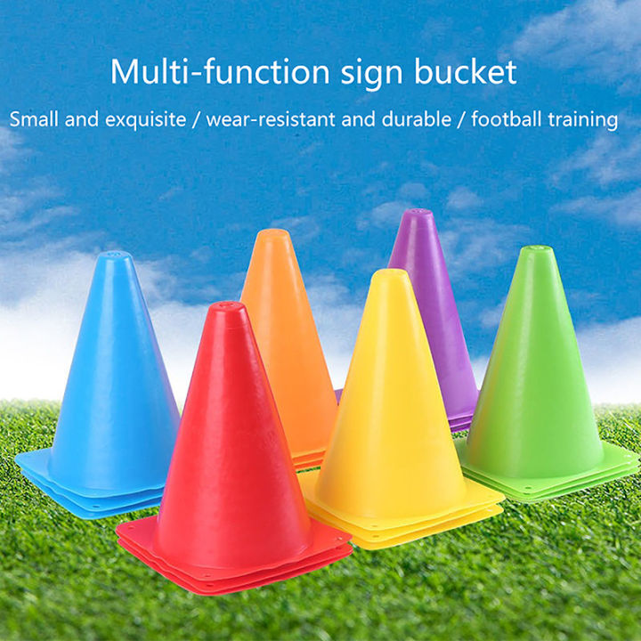 12 Cônes Plats 8 Pouces Multicolores - Marqueurs Entraînement Football, Basket, Agility