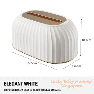 Auto Lifting Striped Tissue Box Holder Spring Tissue Box Automatic Nordic Napkin Dispenser Household Bedroom Lightweight/Fireheart Warrior