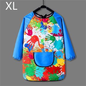 LUZMAR Long Sleeved Kids Painting Apron Waterproof Polyester Cooking Apron Gifts Cosplay Costume Art Bibs