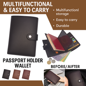 【Safe And Convenient】Multi-Function Ticket And Passport Bag Portable Travel Coin Purse Document Organizer Card Case For Men &amp Women
