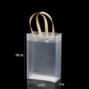 Plastic Frosted Gift Bags Transparent Tote Bags Gift Bags Pvc Bag Frosted Cosmetics Souvenir Bag