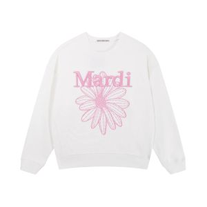 Shipped from China [BIN] Spot Goods   Korean Style Mardi Womens Sweatshirt Little Daisy Jin Gao Yin Same Style Embroidered Letters Round Neck Top Embroidered Version