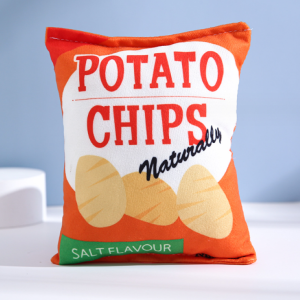 Đồ chơi cho Chó Mèo bằng bông hình bánh snack có kèn kêu chít chít (mẫu mới) - Hara Pet Store