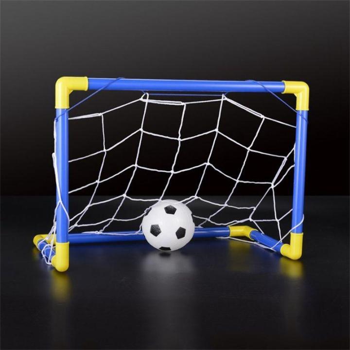 Indoor Mini Folding Football Soccer Ball Goal Post Net Set+Pump