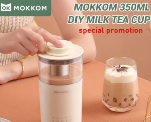 [SG Stock] Mokkom 5-in-1 Portable Electric Coffee & Milk Tea Maker | Automatic Milk Frother | 350ml Mini Tea Brewer | Smart DIY Beverage Machine