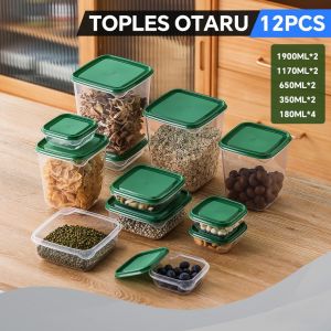 Toples Otaru Set 12 Pcs Sealware Tebal Anti Pecah Anti Tumpah Penyimpanan Makanan Kue Snack