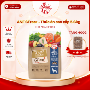 [MUA 1 TẶNG 1] ANF 6free Plus 5.6kg - Thức ăn hạt hữu cơ cho chó mọi lứa tuổi 3 vị Cá Hồi/Vịt/Cừu nhập khẩu Hàn Quốc
