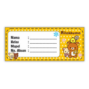 Label Book Seri Sanrio JUAL PER 20 PCS Sticker Nama Buku Jadwal Pelajaran Sekolah