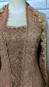 set kebaya akad nikah kebaya kutubaru + longtorso + rok dan slendang