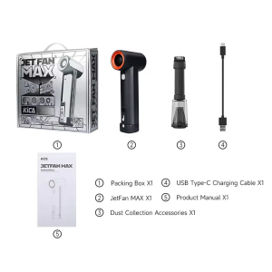 Kica Jetfan Max 785W 24000Mah Manual Turbofan with Wind Speed Exceeding 85000rpm and 900g Aluminum Alloy Material For Up To 5.5 Hours
