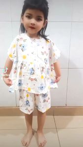 Setelan Anak Perempuan Rayon Viscose untuk Usia 2-8 Tahun