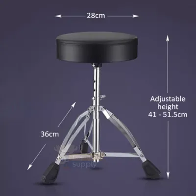 (SG Seller) ★ Height Adjustable Premium Drums Stool (Adult / Child Size) ★ Drum Keyboard Leather Padded Seat Chair Cushion Children Kids Musical Instrument Home Practice Stable Tripod Stand Structure