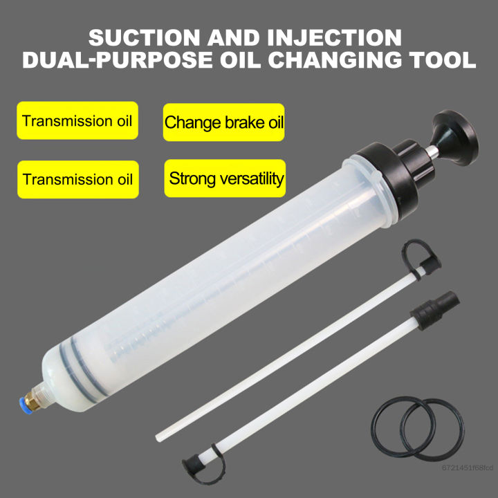 200/500ML Car Oil Fluid Extractor Filling Syringe Bottle Transfer Fuel Extraction Liquid Oil Auto Manual Brake Oil Pump
