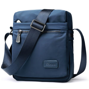 Korean Mens Messenger Bag Casual sling Bag Water Repellent Nylon Cloth Material Model 2214