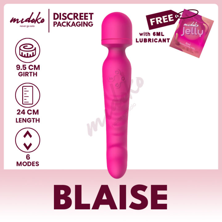 Midoko Multi Speed Recharbable Dual Fairy Wand Dildo Vibrator