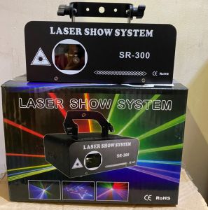 ĐÈN LASER SR-300 HIỆU ỨNG CHIẾU TIA VÀ HÌNH 7 MÀU RGB CHUYÊN ĐÈN BAY PHÒNG [TD].
