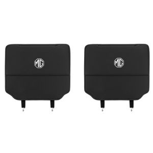 2ชิ้นอุปกรณ์ป้องกันเก้าอี้หลังรถสำหรับ MG 3 5 6 7 MG3 MG5 MG6 ZS HS EHS EZS GT EV กระเป๋าหนังแผ่นพรมกันรอยเท้าสำหรับเด็กช่องเก็บของหนังอุปกรณ์ตกแต่งภายในรถยนต์