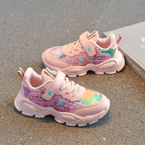 Sports Shoes Kids Girl 2022 Summer New Breathable Mesh Sneakers Girls Fashion Casualprincess Style Childrens Shoes Leather Wear-resistant Soft Sole Sports Shoes for Big Kids Girls