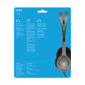 Logitech H110 Wired Headset, Stereo Headphones with Noise-Reduction Microphone, 3.5-mm Dual Audio Jack, PC/Mac/Laptop. 