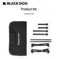 BLACKDOG DREAM MOON Black Lounger Portable Chair Outdoor Camping Ultralight Heavy Duty Reclining Relax Lounging Foldable Folding Chair 900D Oxford 7075 Aluminum up to 150kg Max Load Black Dog. 