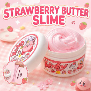 Strawberry Butter Slime Crystal Slime Fluffy Scented Putty Stress Relief Sensory Toy for Kids