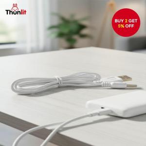 (HD1)Thunlit USB DC 3.5mm Charging Cable 1.5m Round Wire For Lamps Fans Humidifiers Thunlit Kabel Pengecasan USB DC 3.5mm 1.5m Wayar Bulat Untuk Lampu Kipas Pelembap
