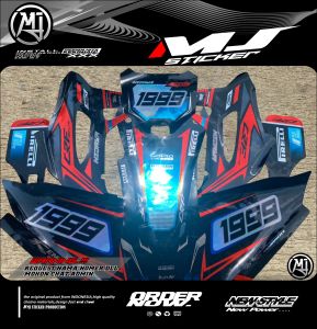 0080 decal sticker crf 450 full crom kombinasi hologram bebas costum nama nomer dll