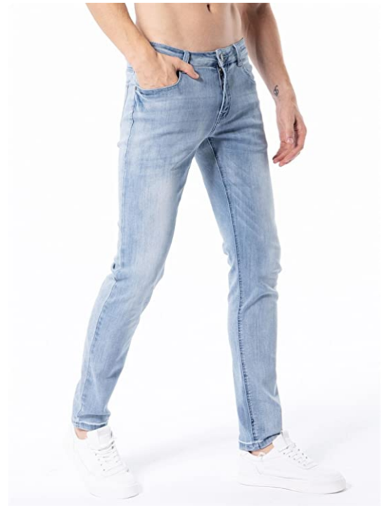 ONLY YOU light blue Mens Skinny Jeans Pants Comfy Stretch