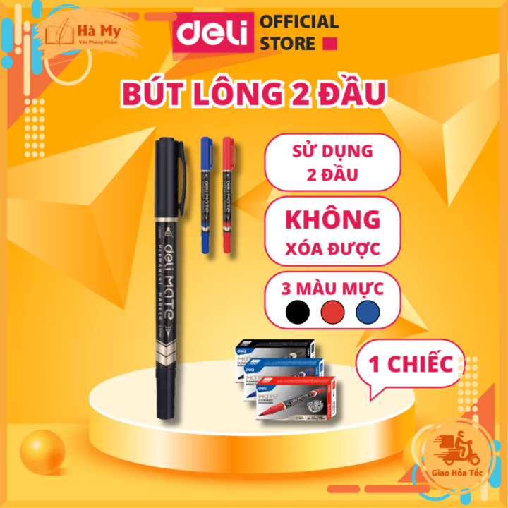 Bút Lông Deli Bút Dạ Kính Đánh Dấu 2 Đầu Không Xóa Được Dùng Cho Văn Phòng | Lazada Việt Nam