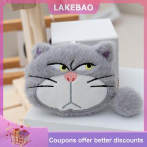 【LAKEBAO】 Dễ thương phim hoạt hình Mèo sang trọng đồng xu Ví Keychain Tai nghe lưu trữ Túi ba lô treo trang trí quà tặng