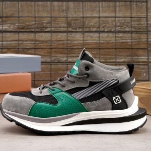 Sepatu Safety Sneakers Pria Ujung Besi Kerja Pabrik Keselamatan Proyek Kantor Olahraga Anti Paku Nyaman Outdoor Keren 412