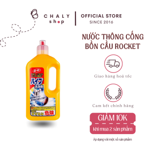 Rocket Toilet Cleaner 800ml - Bán Tắc Góc Khử Mùi Diệt Khuẩn - Japan Imported