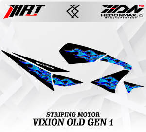 Striping Vixion Old - Stiker Transparan Vixion Old Api Vol 2 (Sudah Terpotong)