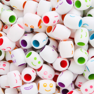 ลูกปัดอะคริลิครูปไข่รูปวงรีขนาดใหญ่สำหรับเครื่องประดับสร้อยคอสร้อยข้อมือจี้นำโชคด้วยมือทำ DIY 30ชิ้น