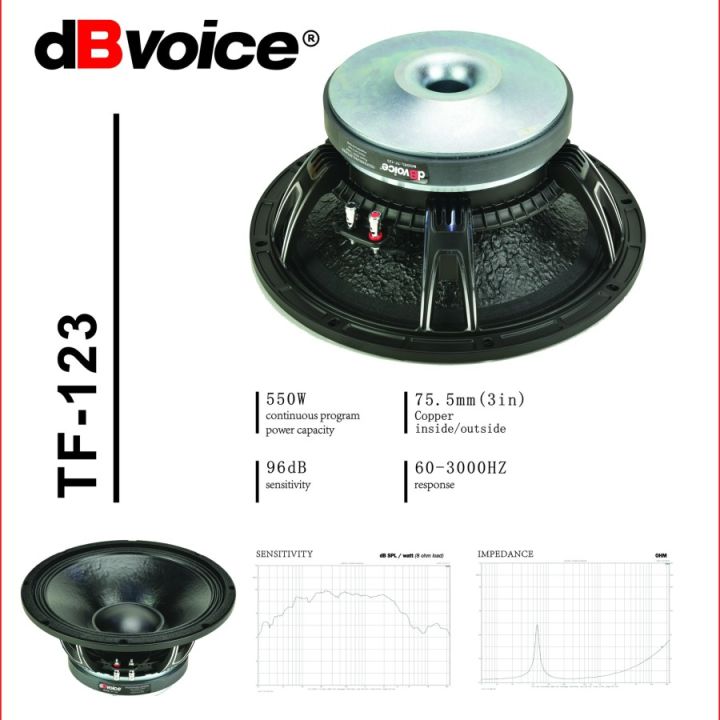 SPEAKER KOMPONEN DBVOICE TF 123 TF123 12 INCH ORIGINAL DB VOICE
