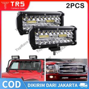 (Dikirim Dari Jakarta) 2PCS Lampu Tembak Sorot LED Bar 36 Titik Mata 120 Watt Mobil Motor 120W 12V 24V 7inch Lampu Spot Lampu Banjir/Lampu Tembak Offroad LED 36 Mata/Lampu Led Super Terang/Lampu Tembak Super Terang/Lampu Tembak Led Motor