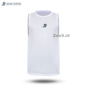 ZOu9 Baselayer Kaos Singlet Pria Wanita Manset Olahraga Tanpa Lengan Olahraga Gym Sepeda Lari