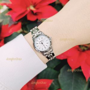 [MÃ GIẢM 50% DONGHALEI] Đồng Hồ Nữ Halei Dây Kim Loại Màu Trắng Bạc Đơn Giản Trẻ Trung - Đồng Hồ Thảo HH348TT1