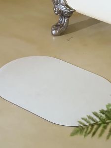 Diatomaceous Earth Mat Oil painting style floral diatomaceous earth bath mat quick-drying absorbent floor mat for shower room home toilet stain-resistant non-slip bathroom mat