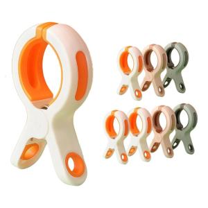 Strong ABS Drying Clamps with Ergonomic Handle for Comfortable Clothes Reinforced Windproof Clothing Clips