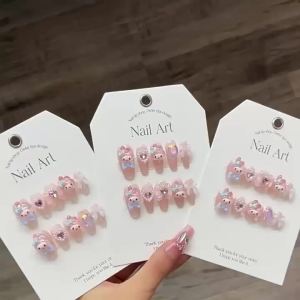 [HANDMADE]Artificial Nail Cartoon Dopamine Girl Kawaii Melody Cute Phototpy Nails Reusable and Removable Nails
