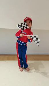 Kids Race Car Driver Cosplay Costume Classic Racing Uniform Jumpsuit for Boy Girls Halloween Carnival Party Performance Outfit