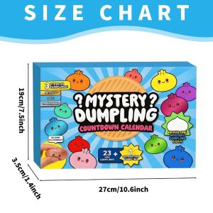 (SG Dliver)Squishy Dumpling Advent Calendar Anxiety Relief Fidget Soft Squeeze Decompression Dough Ideal For Kids Adults