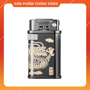 Hộp Quẹt Bật Lửa Xăng Đá Chief CF218 Đánh Đá Tự Động Hình Rồng Đẹp Độc Lạ Nhiều Màu - Dùng Xăng Bấc Đá Cao Cấp
